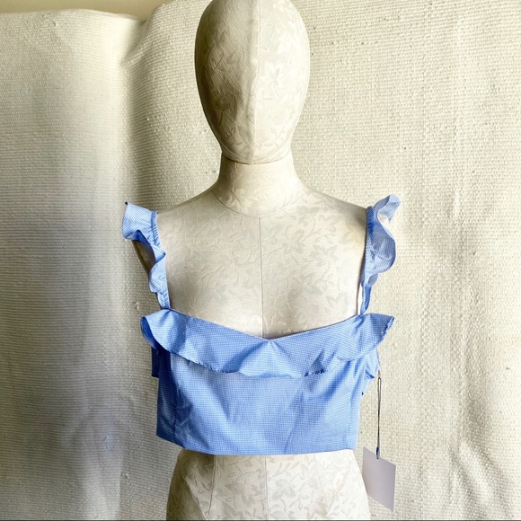 Majorelle Revolve XL Check Gingham Print Crop Top - Picture 3 of 8